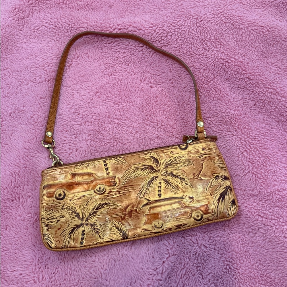 BRAHMIN VINTAGE COPPER COPA CABANA METALLIC LEATHER BAG RARE SOLD OUT PURSE